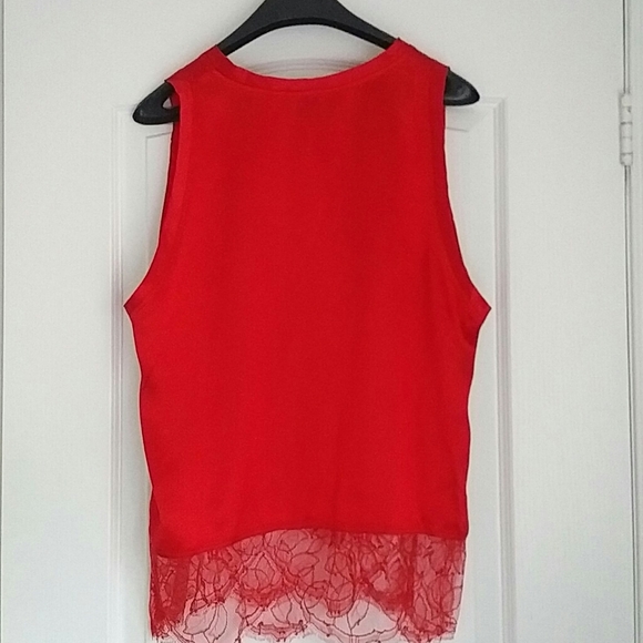 YSL - vintage silk lace velvet logo top - Picture 2 of 5